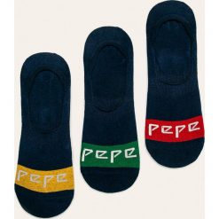 Pepe Jeans - Stopki East (3-pack). Zielone skarpetki męskie Pepe Jeans, z nadrukiem, z elastanu. Za 69,90 zł.