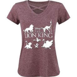 Bluzki damskie: The Lion King Characters Koszulka damska odcienie bordowego