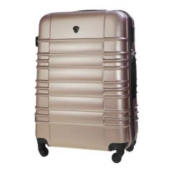 Średnia walizka podróżna STL838 rose gold - M \ Rose Gold. Czerwone walizki Solier, bez wzorów, z gumy. Za 139,00 zł.