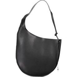 Skórzana torebka w kolorze czarnym - (S)37 x (W)42 x (G)1 cm. Czarne torebki klasyczne damskie Calvin Klein, w paski, ze skóry, na ramię, bez dodatków. W wyprzedaży za 1199,95 zł.