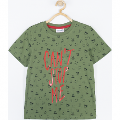 Koszulka. Brązowe t-shirty chłopięce marki NO RULES, z nadrukiem, z krótkim rękawem. Za 39,90 zł.