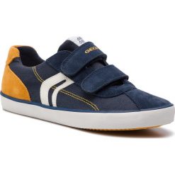 Sneakersy GEOX - J Kilwi B. I J82A7I 01022 C0657 D Navy/Yellow. Niebieskie trampki chłopięce Geox, bez wzorów, ze skóry, na rzepy. W wyprzedaży za 199,00 zł.