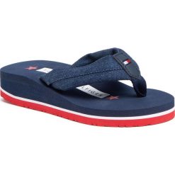 Japonki TOMMY HILFIGER - Logo Print Flip Flop T3A0-30670-0058 Denim 806. Niebieskie sandały dziewczęce TOMMY HILFIGER, z tworzywa sztucznego, bez zapięcia. W wyprzedaży za 119,00 zł.