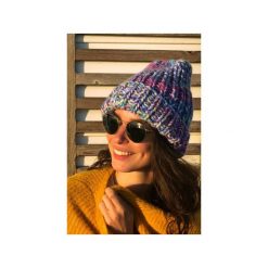 Czapka CHAPOOSIE StormyCloud Beanie. Fioletowe czapki damskie Chapoosie, na zimę, bez wzorów, dziergany. Za 129,27 zł.
