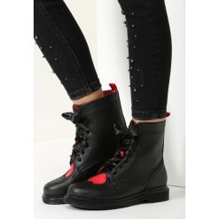 Buty zimowe damskie: Czarne Botki Top Notch