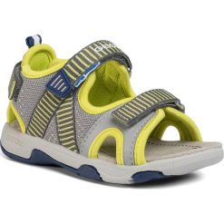 Sandały GEOX - B S. Multy B. B B020FB 01415 C1172 S Grey/Lime Green. Szare sandały chłopięce Geox, ze skóry ekologicznej, bez zapięcia. Za 239,00 zł.