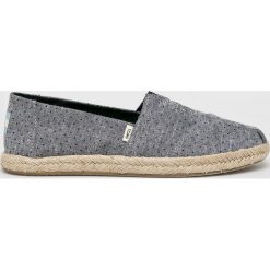 Toms - Espadryle. Szare espadryle damskie Toms, bez wzorów, z gumy, bez obcasa, na obcasie. W wyprzedaży za 199,90 zł.