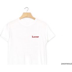 Lover T-Shirt Koszulka Biała napis czerwony. Czerwone bluzki damskie marki Pakamera, s, z napisami, z bawełny. Za 75,00 zł.