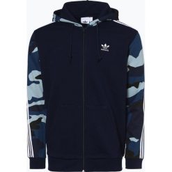 Adidas Originals - Męska bluza rozpinana, niebieski. Niebieskie bluzy męskie adidas Originals, m, moro, bez kołnierzyka, bez rękawów, bez kaptura. Za 229,95 zł.