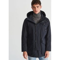 Kurtka parka z kapturem - Granatowy. Niebieskie kurtki damskie Reserved, bez wzorów, z kapturem. Za 179,99 zł.