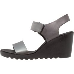 Sandały damskie: ecco FREJA WEDGE Sandały na koturnie dark shadow/magnet