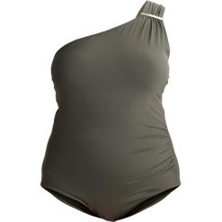MICHAEL Michael Kors LOGO BAR ONESHOULDER ONEPIECE Kostium kąpielowy ivy. Brązowe stroje kąpielowe damskie marki MICHAEL Michael Kors, bez wzorów, z elastanu. W wyprzedaży za 575,20 zł.