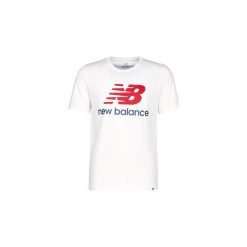 T-shirty z krótkim rękawem New Balance STACKED LOGO TEE. Białe t-shirty męskie New Balance, s, bez wzorów, bez kołnierzyka, krótkie. Za 116,10 zł.
