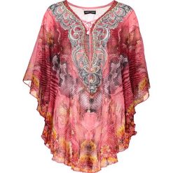 Tunika w kolorze czerwonym. Czerwone tuniki damskie Summer Selection, bez wzorów, bez kołnierzyka, bez rękawów. W wyprzedaży za 85,95 zł.