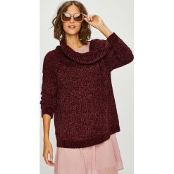 Answear - Sweter. Brązowe golfy damskie marki ANSWEAR, l, z dzianiny, z krótkim rękawem. W wyprzedaży za 39,90 zł.