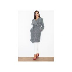 Płaszcz M408 Szary. Szare płaszcze damskie FIGL, xl, bez wzorów, eleganckie. Za 249,00 zł.