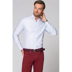 Koszula Błękitna Mikrowzór Blossom. Niebieskie koszule męskie LANCERTO, na lato, m, z haftami, z bawełny, eleganckie. Za 299,90 zł.