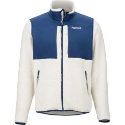 Kurtka polarowa "Wiley" w kolorze niebiesko-białym. Niebieskie bluzy męskie Marmot, xl, bez wzorów, z polaru, bez kołnierzyka, bez rękawów, bez kaptura. W wyprzedaży za 259,95 zł.