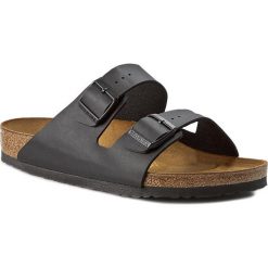 Klapki BIRKENSTOCK - Arizona 051791 Schwarz. Czarne klapki męskie Birkenstock, ze skóry ekologicznej, bez zapięcia. Za 269,00 zł.