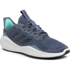 Buty adidas - Fluidflow EG3673 Gry/Blk. Niebieskie buty sportowe damskie Adidas, bez wzorów, z tworzywa sztucznego, sportowe, do biegania. W wyprzedaży za 229,00 zł.