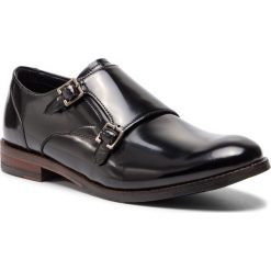 Półbuty CLARKS - Edward Monk Black Leather. Czarne buty wizytowe męskie marki Clarks, ze skóry, bez zapięcia. Za 429,00 zł.