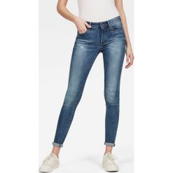 G-Star Raw - Jeansy. Niebieskie jeansy damskie G-Star RAW, bez wzorów, z elastanu. W wyprzedaży za 479,90 zł.