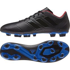 Buty piłkarskie adidas Nemeziz 18.4 FxG M D97991. Czarne buty sportowe męskie Adidas, z materiału, z paskami, do piłki nożnej. W wyprzedaży za 229,00 zł.