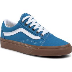 Tenisówki VANS - Old Skool VN0A4U3BWYZ1 (Gum) Medterranianbl/Trwht. Niebieskie półbuty damskie Vans, bez wzorów, z gumy, bez zapięcia. Za 339,00 zł.