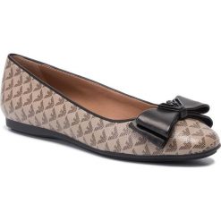 Baleriny EMPORIO ARMANI - X3D236 XM069 R552 Ecru'/D.Brown/Black. Pomarańczowe baleriny damskie Emporio Armani, bez wzorów, ze skóry ekologicznej, bez obcasa. Za 819,00 zł.