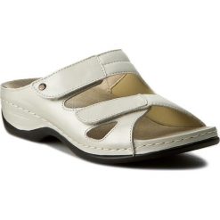 Klapki BERKEMANN - Janna 01027 Beige Perlato 752. Brązowe klapki damskie Berkemann, ze skóry. W wyprzedaży za 339,00 zł.