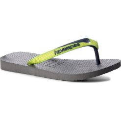 Japonki HAVAIANAS - Top Mix 41155499629 Steel Grey/Led Ye. Żółte klapki damskie Havaianas, bez wzorów, z tworzywa sztucznego, bez kołnierzyka. W wyprzedaży za 59,00 zł.