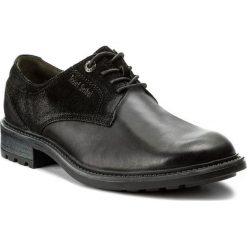 Półbuty JOSEF SEIBEL - Smu-Oscar 05 36705 7213 100 Schwarz. Czarne derby męskie Josef Seibel, z materiału. W wyprzedaży za 219,00 zł.