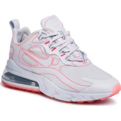 Buty NIKE - Air Max 270 React Sp CQ6549 100 White/White/Flash Crimson. Szare buty sportowe damskie Nike, bez wzorów, z tworzywa sztucznego, sportowe, nike air max. Za 699,00 zł.