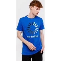 Męski T-shirt MF Blue. Niebieskie t-shirty męskie z nadrukiem marki Astratex, m, z bawełny. Za 49,99 zł.