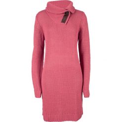 Sukienka dzianinowa bonprix dymny malinowy. Różowe sukienki damskie bonprix, bez wzorów, z dzianiny, bez kołnierzyka, bez rękawów. Za 54,99 zł.