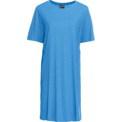 Sukienka shirtowa bonprix niebieski brylantowy. Niebieskie sukienki damskie bonprix, bez wzorów, bez kołnierzyka, bez rękawów. Za 27,99 zł.