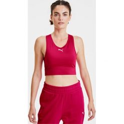 Puma Crop Top Czerwony. Czerwone podkoszulki damskie Puma, s, bez wzorów, z elastanu, bez kołnierzyka. Za 102,95 zł.
