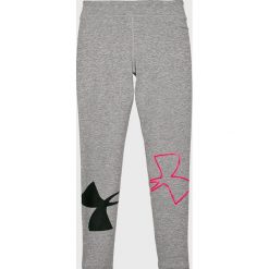 Under Armour - Legginsy dziecięce 137-170 cm. Szare spodnie dziewczęce Under Armour, bez wzorów, z elastanu, z podwyższonym stanem. W wyprzedaży za 69,90 zł.
