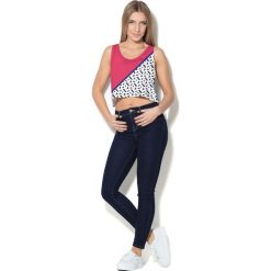 Colour Pleasure Koszulka damska CP-035 25 różowo-biała r. XXXL-XXXXL. Różowe bluzki damskie marki Colour pleasure. Za 64,14 zł.