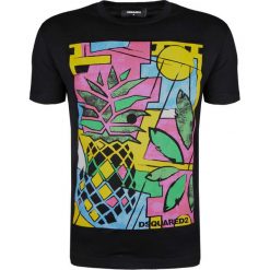 Dsquared2 T-shirt. T-shirty męskie Dsquared2, z nadrukiem, z tkaniny, z okrągłym kołnierzem. Za 399,00 zł.