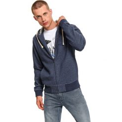 Bluza z kapturem z melanżowej przędzy. Bluzy męskie Top Secret, na zimę, xxl, bez wzorów, z dzianiny, z kapturem, bez rękawów, z kapturem. Za 129,99 zł.