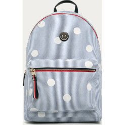 Tommy Hilfiger - Plecak. Niebieskie plecaki damskie TOMMY HILFIGER, bez wzorów, z bawełny. Za 449,90 zł.
