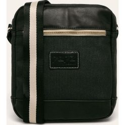 Pepe Jeans - Saszetka Strike. Czarne torby męskie skórzane Pepe Jeans, w paski, z bawełny, casualowe, na ramię, małe. Za 139,90 zł.