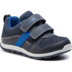 Sneakersy GEOX - B Heira B. A B943XA 0MEAF C4226 D Navy/Royal. Niebieskie trampki chłopięce Geox, bez wzorów, ze skóry ekologicznej, na rzepy. W wyprzedaży za 169,00 zł.