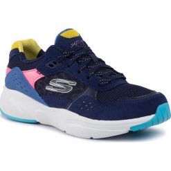 Sneakersy SKECHERS - No Worries 13020/NVMT Navy/Multi. Niebieskie półbuty damskie Skechers, ze skóry. W wyprzedaży za 199,00 zł.