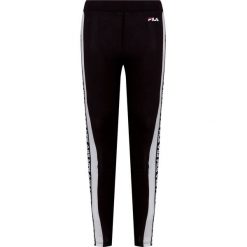 Leginsy FILA TASYA. Czarne legginsy sportowe damskie Fila, bez wzorów, z bawełny. Za 250,00 zł.