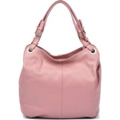 Shopper bag damskie: Skórzana torebka w kolorze różowym – (S)32 x (W)45 x (G)12 cm