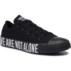Trampki CONVERSE - Ctas Ox 165382C Black/White/Black. Czarne półbuty damskie Converse, bez wzorów, z gumy, bez obcasa, bez zapięcia. W wyprzedaży za 209,00 zł.