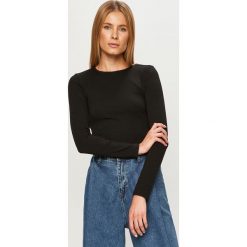 Tally Weijl - Longsleeve. Czarne bluzki damskie TALLY WEIJL, s, bez wzorów, z elastanu, casualowe, z okrągłym kołnierzem. Za 69,90 zł.