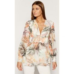 Bluzka Marciano Guess 02G456 7120Z. Brązowe bluzki damskie MARCIANO GUESS, z aplikacjami, z poliesteru, bez kołnierzyka, bez rękawów. W wyprzedaży za 419,00 zł.